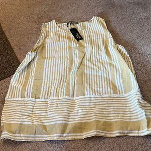NWT For Cynthia Linen Blend Sleeveless Top 2XL